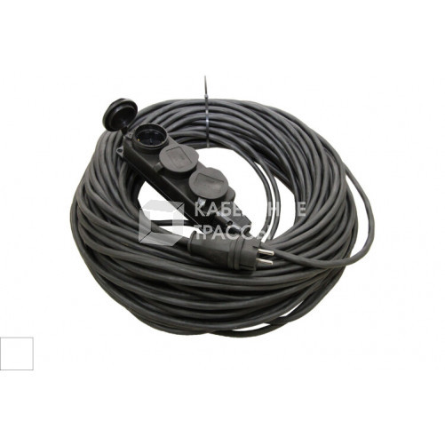 Удлинитель-шнур силовой каучук УШз16-103 IP44 3 гнезда с/з, 30м КГ 3х1,5 | SQ1302-0348 | TDM