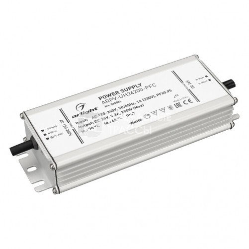 Блок питания ARPV-UH24200-PFC (24V, 8.3A, 200W) | 028086 | Arlight