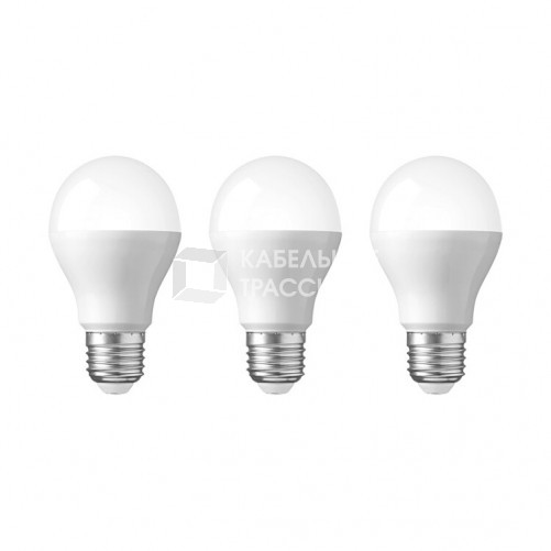 Лампа светодиодная Груша A60 11.5 Вт E27 1093 Лм 2700 K теплый свет (3 шт./уп.) | 604-003-3 | Rexant