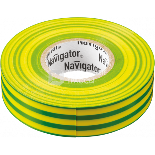 Изолента NIT-B15-20/YG жёлто-зелёная | 71108 | Navigator