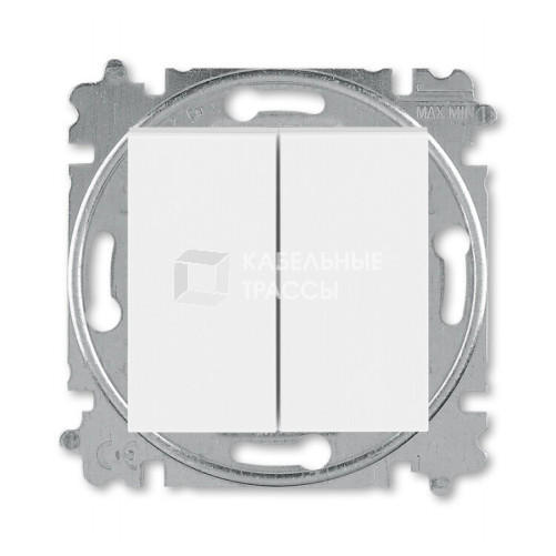 ABB Levit Белый / ледяной Выключатель кнопочный 2-кл. | 3559H-A87445 01W | 2CHH598745A6001 | ABB