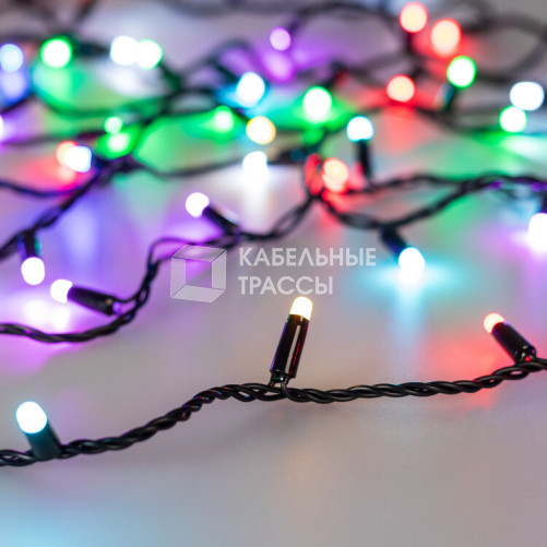 Светодиодная гирлянда ARD-STRING-CLASSIC-20000-BLACK-200LED-MILK-SYNC RGB (230V, 13W) (Ardecoled, IP65) | 028205 | Arlight