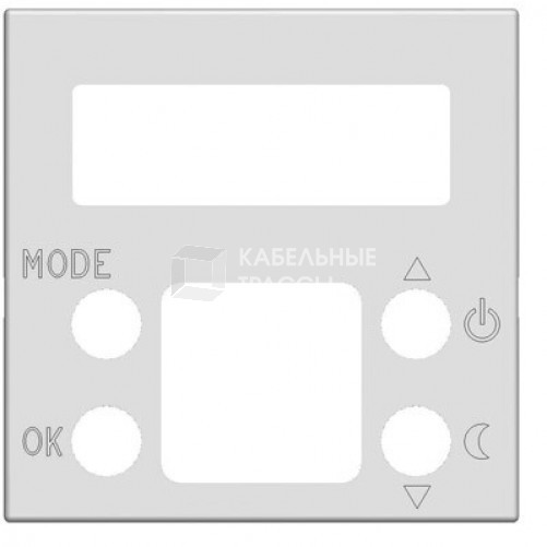 ABB Zenit Серебряный Накладка электронного термостата 8140.5, (2 мод) | N2240.5 PL | 2CLA224050N1301 | ABB