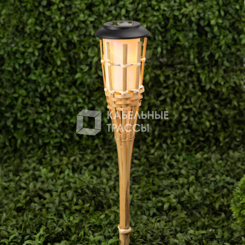 Светильник садовый уличный ERASF22-24 Факел бамбук на солнечных батареях 56 см | Б0053382 | ЭРА