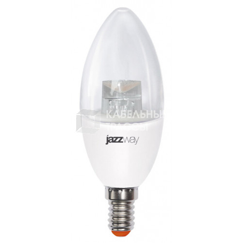 Лампа светодиодная LED 7Вт E14 220В 3000К PLED- SP CLEAR C37 свеча | 2853097 | Jazzway