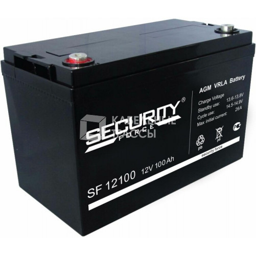 Аккумуляторная батарея ОПС серии SF 12100 12В/100Ач | SF 12100 | Security Force