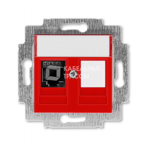 ABB Levit Красный Розетка комп. RJ45 категория 6 и заглушка | 5014H-A61017 65W | 2CHH296117A6065 | ABB