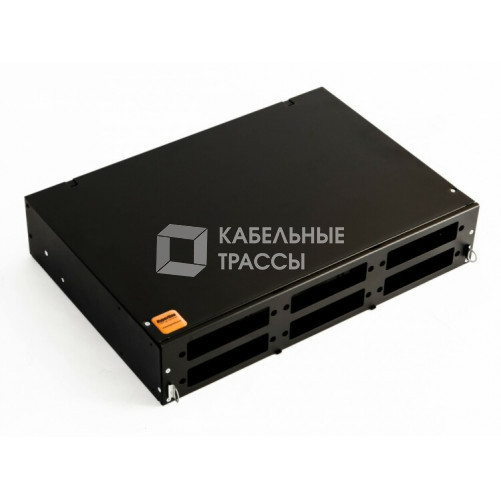 Бокс оптич.FO-19V-2U-6xSLT-W130H30-48UN-BK ун.19