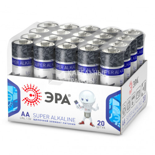 Батарейки LR6-20 bulk SUPER Alkaline (уп. 20шт) | Б0054623 | ЭРА