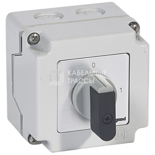 Переключатель - положение вкл/откл - PR 12 - 3П - 3 контакта - в коробке 76x76 мм | 027712 | Legrand