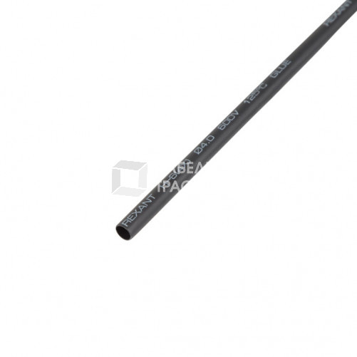 Термоусадочная трубка клеевая 4,0/1,0 мм, (4:1) черная, упаковка 10 шт. по 1 м | 23-4006 | REXANT