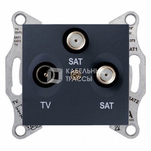 Sedna Графит Розетка RTV/SAT/SAT оконечная 1db | SDN3502170 | Schneider Electric