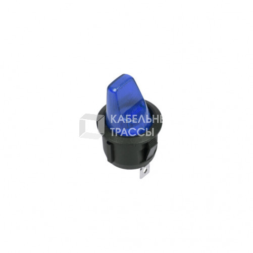 Выключатель клавишный круглый 250V 6А (3с) ON-OFF синий | 36-2601 | REXANT