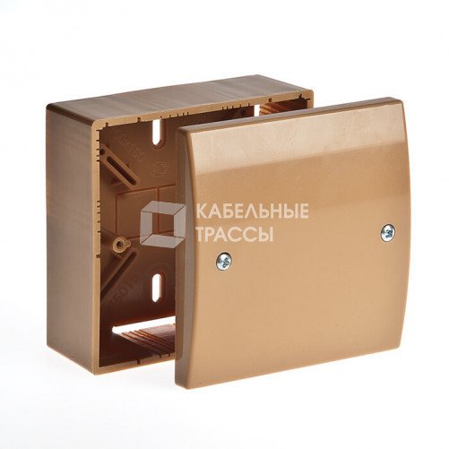 Коробка универсальная для кабель-каналов 100х100х55мм(коричневая) | 65019К | Рувинил