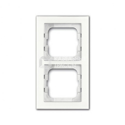 Рамка 2-постовая, серия axcent, цвет белое стекло | 1754-0-4438 | 2CKA001754A4438 | ABB