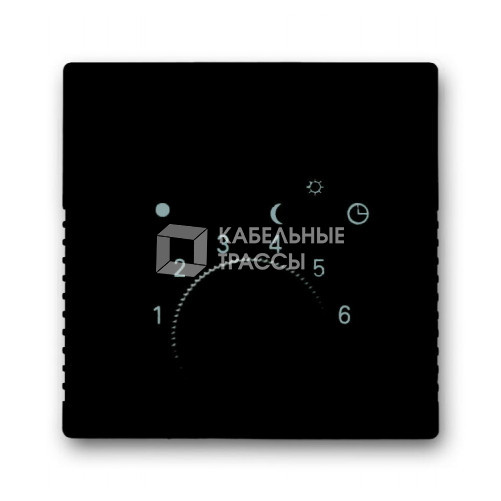ABB Basic 55 Шато (чёрный) Накладка для терморегулятора (мех. 1095 U, 1095 UF-507, 1096 U) | 1710-0-3935 | 2CKA001710A3935 | ABB