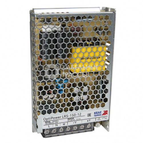 Блок питания панельный OptiPower LRS 150-12 12.5A | 328882 | КЭАЗ