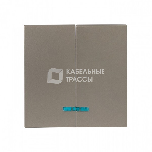 Валенсия лицевая панель выключателя 2-кл. с индикатором 10А кашемир EKF PROxima | ESV10-L-123-40 | EKF