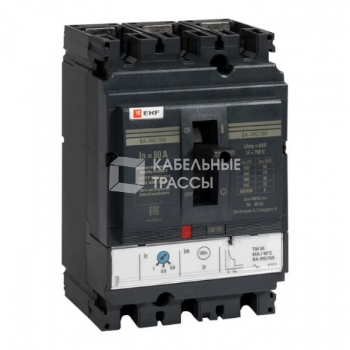 Автоматический выключатель ВА-99C (Compact NS) 160/80А 3P 36кА EKF PROxima | mccb99C-160-80 | EKF