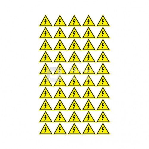 Наклейка знак электробезопасности «Опасность поражения электротоком» 25х25х25 мм 100 шт. | 56-0006-1 | REXANT
