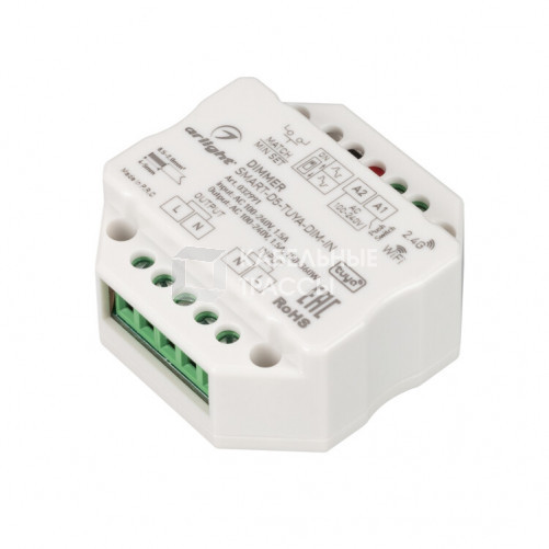 Диммер SMART-D5-TUYA-DIM-IN (230V, 1.5A, TRIAC, WiFi, 2.4G) (Arlight, IP20 Пластик, 5 лет) | 032991 | Arlight