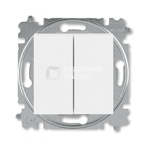 ABB Levit Белый / белый Выключатель кнопочный 2-кл. | 3559H-A87445 03W | 2CHH598745A6003 | ABB