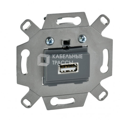 Механизм на суппорте USB 2.0 для передачи данных одинарный | MTN4581-0000 | Schneider Electric