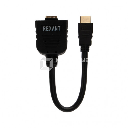 Переходник штекер HDMI - 2 гнезда HDMI, провод | 17-6832 | REXANT