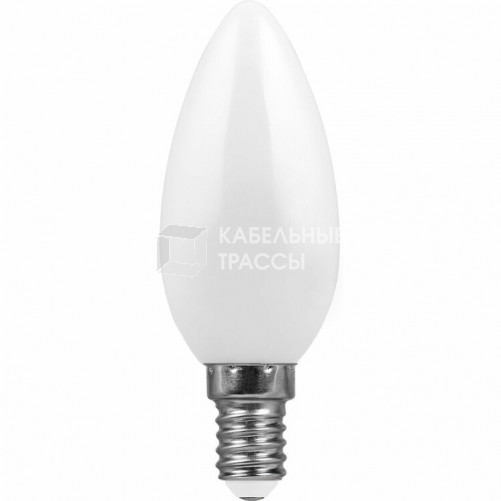 Лампа светодиодная LB-66 (7W) 230V E14 2700K филамент C35 матовая | 25785 | FERON