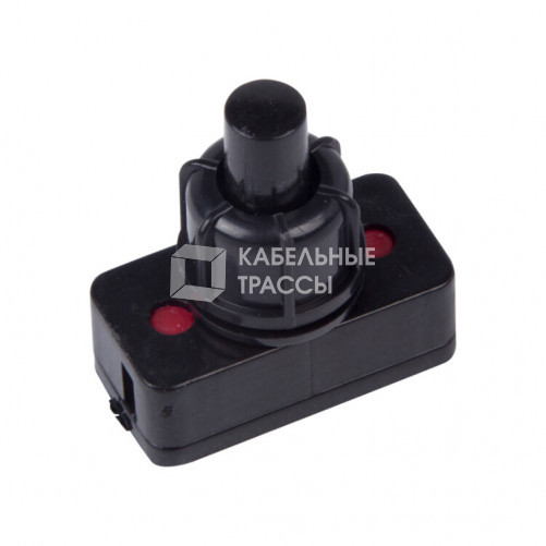 Выключатель-кнопка 250V 1А (2с) ON-OFF черный (для настольной лампы) | 36-3011 | REXANT