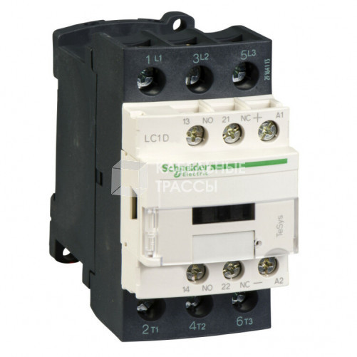 КОНТАКТОР D 3Р, 38 A, НО+НЗ, 48V DС, ОГРАН. ПЕРЕНА | LC1D38ED | Schneider Electric