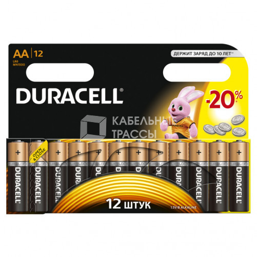 Элемент питания Duracell LR6-12BL BASIC | C0037388 | Duracell