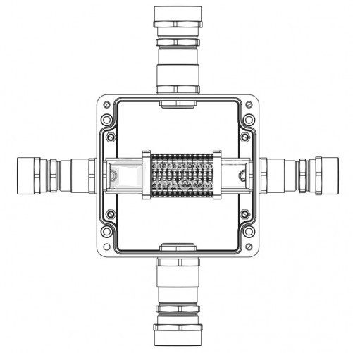 Взрывозащищенная клеммная коробка из полиэстера TBE-P-05-(12xCBC.2)-1xKA4MHK(A)-1xKA3MHK(B)-1xKA4MHK(C)-1xKA3MHK(D)1Ex e IIC Т5 Gb/ Ex tb IIIC T95°C D