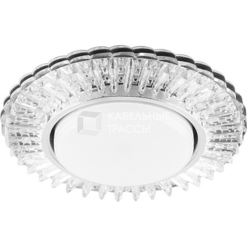 Светильник потолочный встраиваемый под лампу GX53 CD4025 20LED*2835 SMD 4000K, 15W GX53, без лампы, прозрачный, хром | 29539 | FERON