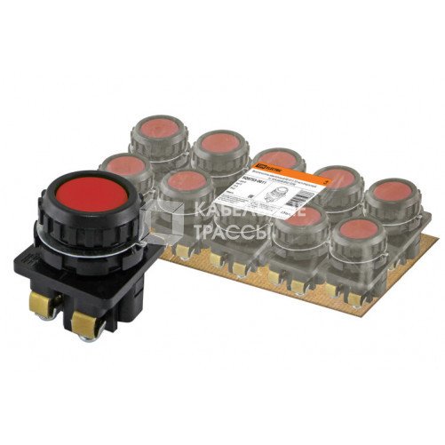 Выключатель кнопочный КЕ 011-У2-исп.4 красный 1з 10A 660B IP40 | SQ0753-0011 | TDM