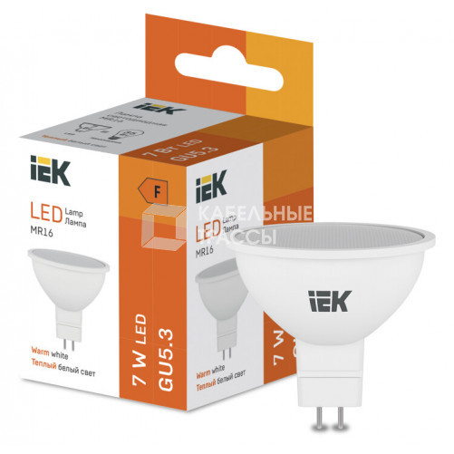 Лампа светодиодная MR16 570lm 3000K GU5 | LL-I-MR16-7-230-30-GU5 | IEK