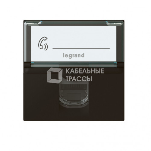 Розетка RJ 45 - Mosaic - категория 6 - FTP - 2 модуля - матовая черная | 079165L | Legrand