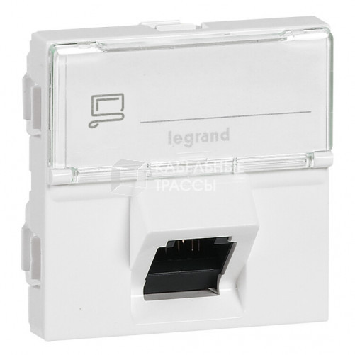 Mosaic RJ45 STP Cat. 6a 45° Белая | 076508 | Legrand