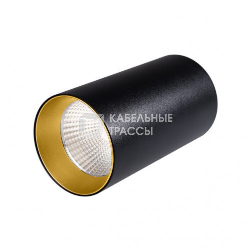 Светильник накладной SP-POLO-R85-1-15W Day White 40deg (Black, Gold Ring) | 022952 | Arlight