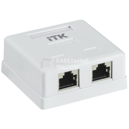 Настенная инф. розетка RJ45 кат. 5E FTP 2-порт | CS2-1C5EF-22 | ITK