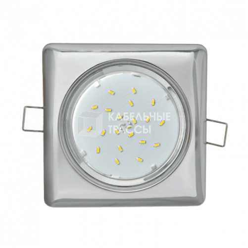 Светильник встраиваемый GX53R-SC-standard металл под лампу GX53 230В КВАДРАТ хром | 4690612024400 | IN HOME