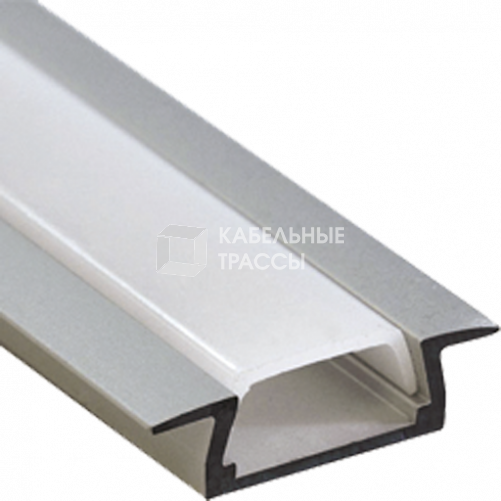 Профиль алюминиевый для светодиодной ленты PAL 2206 врезной анодированный IP20 2м | 1009616 | Jazzway
