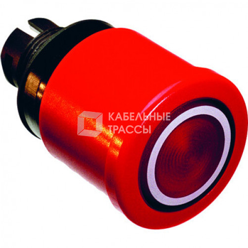 Кнопка MPMT3-11R ГРИБОК красная (только корпус) с подсветкой с у силенной фиксацией 40мм отпускание поворотом | 1SFA611510R1101 | ABB