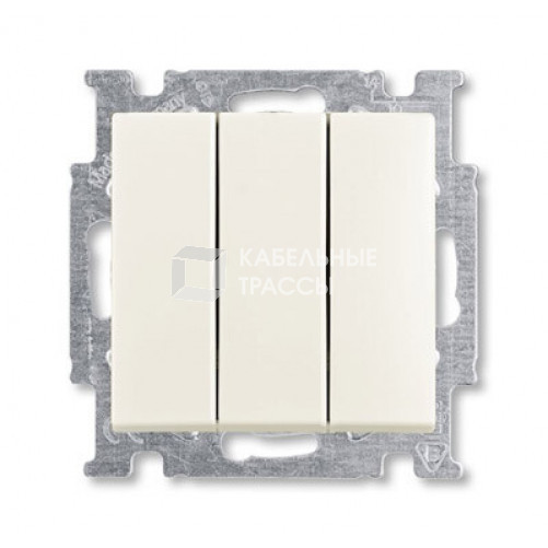 ABB Basic 55 Шале (белый) Выключатель 3-клавишный, 16А | 1012-0-2183 | 2CKA001012A2183 | ABB