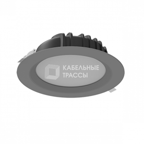 Светильник светодиодный Downlight круглый встраиваемый 230*81 мм 40W 4000K IP54 RAL7045 серый муар | V1-R0-H0084-10000-4404040 | VARTON