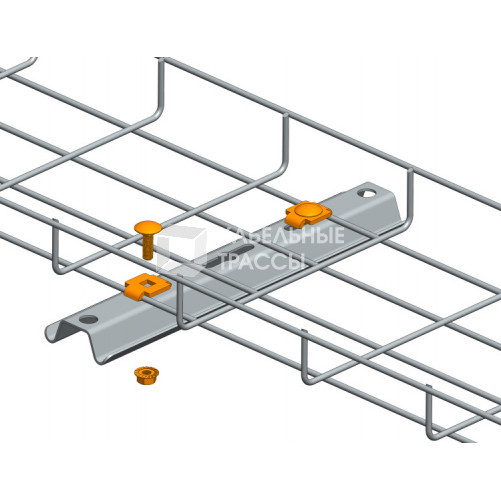 Крепежный комплект проволочного лотка к элементам системы подвесов | PR08.2467 | Промрукав