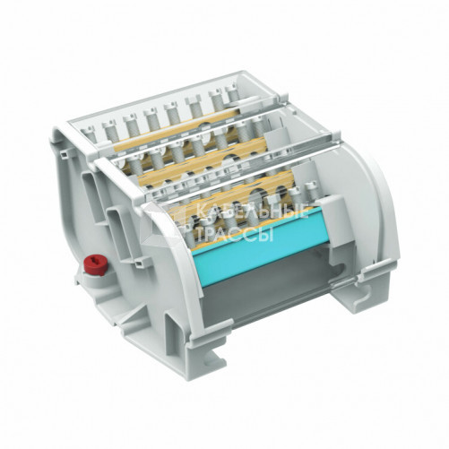Блок распределительный на DIN рейку 4р 160А, 5х7мм 1х8мм 1х9мм 1х12мм | BD16084 | DKC