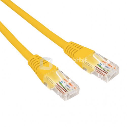 Патч-корд U/UTP CAT 6, RJ45-RJ45, 26AWG, LSZH, желтый, 1.5м REXANT | 02-0295-105 | REXANT