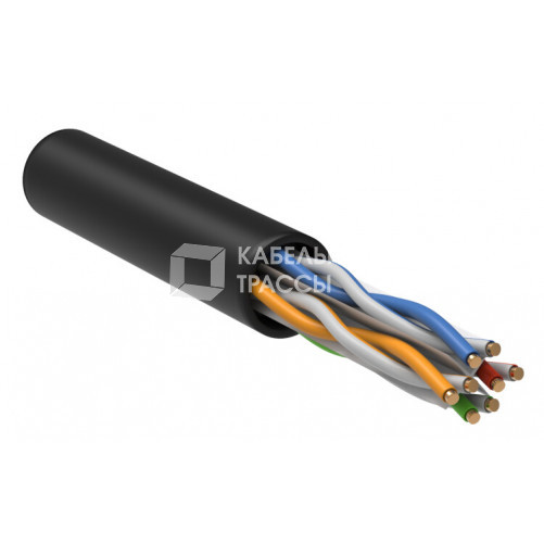 Каб. в. п. U/UTP кат. 6 4x2х23AWG solid LSZH 305м чер. | LC3-C604-129 | ITK