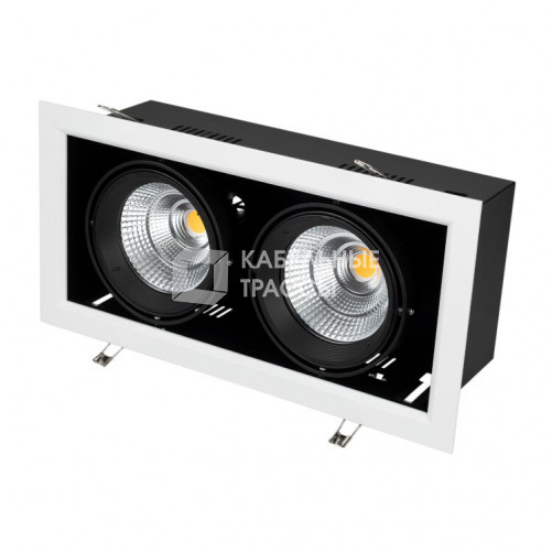 Светильник CL-KARDAN-S375x190-2x25W Warm3000 (WH-BK, 30 deg) | 028863 | Arlight